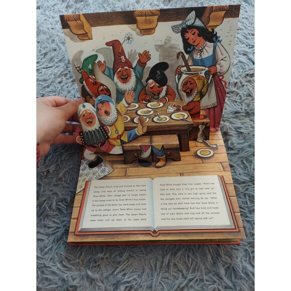 Vintage 1981 Hardcover Book Snow White Pop-Up Picture Story, Fairy Tale Children - Picture 6 of 12